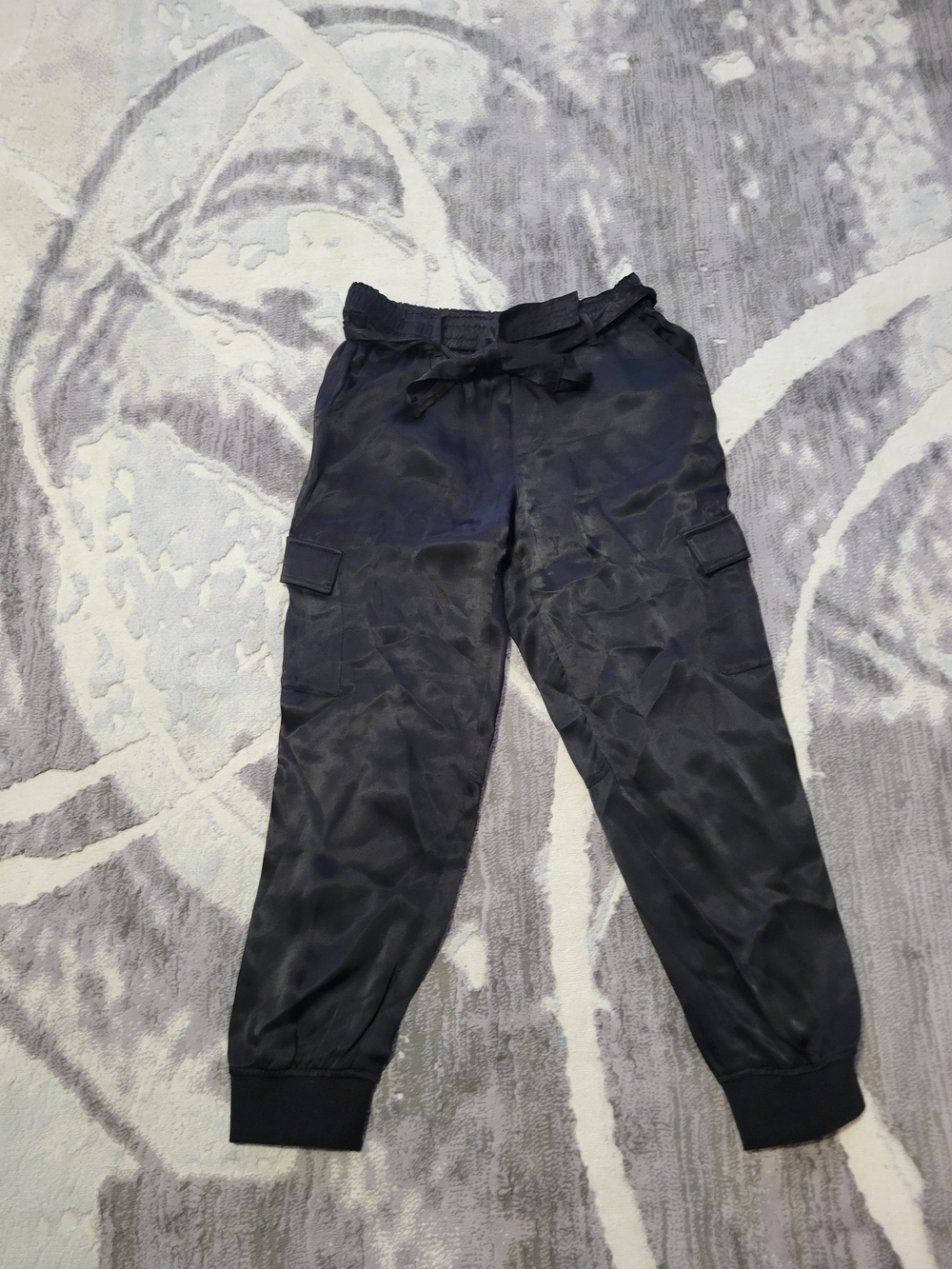 Sanctuary Black Cargo Jogger Pants with Drawstring Waist Size M